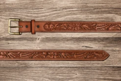 Texas Saddlery | Saddle Tan Floral Belt