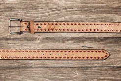 Texas Saddlery | Roughout Buckstitch Belt