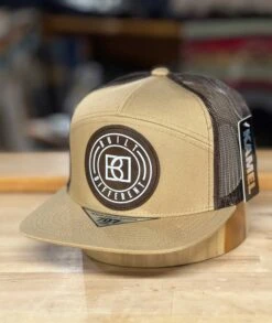 Built Different | Kamel 707-7 Panel Cap | Tan/Brown Mesh