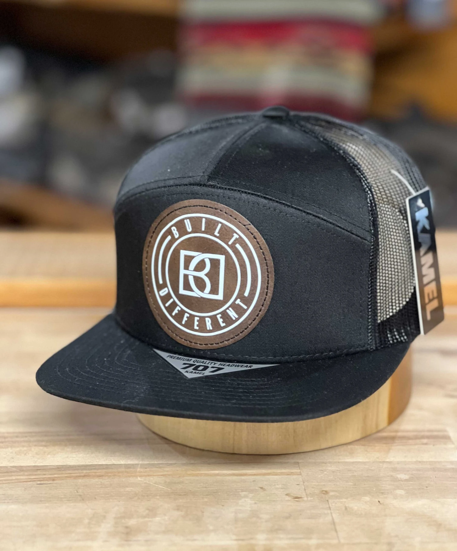 Built Different | Kamel 707-7 Panel Cap | Black Mesh 3 Built Different | Kamel 707-7 Panel Cap | Black Mesh