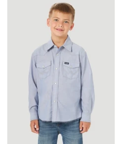 Wrangler | Boys Chambray LS Snap Shirt
