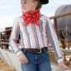 Cruel Denim | Girls Multi Western Pearl Snap LS Shirt -Western Cowboy Equipment Shop CTW3370010