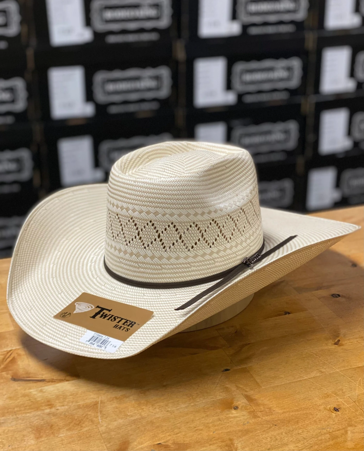 Twister | 20X Shantung 4 1/2" Rounded Brick Straw Hat 3 Twister | 20X Shantung 4 1/2" Rounded Brick Straw Hat