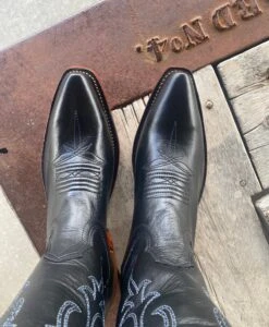 Fenoglio Boot Co. | Black Smooth Italian Ladies Boot -Western Cowboy Equipment Shop IMG 3274