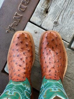 Fenoglio Boot Co. | Cognac Full Quill Ostrich Boot -Western Cowboy Equipment Shop IMG 4533