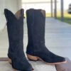 Fenoglio Boot Co. | Black Victoria Roughout Ladies Boot -Western Cowboy Equipment Shop IMG 4701