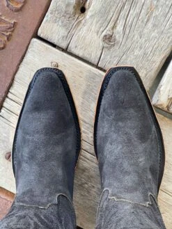 Fenoglio Boot Co. | Black Victoria Roughout Ladies Boot -Western Cowboy Equipment Shop IMG 4703