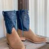 Olathe Boot Co. | Tan Newman Roughout 10" Boot -Western Cowboy Equipment Shop IMG 7150