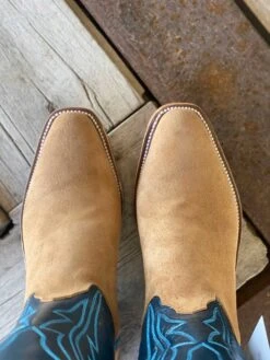 Olathe Boot Co. | Tan Newman Roughout 10" Boot -Western Cowboy Equipment Shop IMG 7152