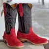 Fenoglio Boot Co. | Red Arizona Roughout Boot -Western Cowboy Equipment Shop IMG 8084 1