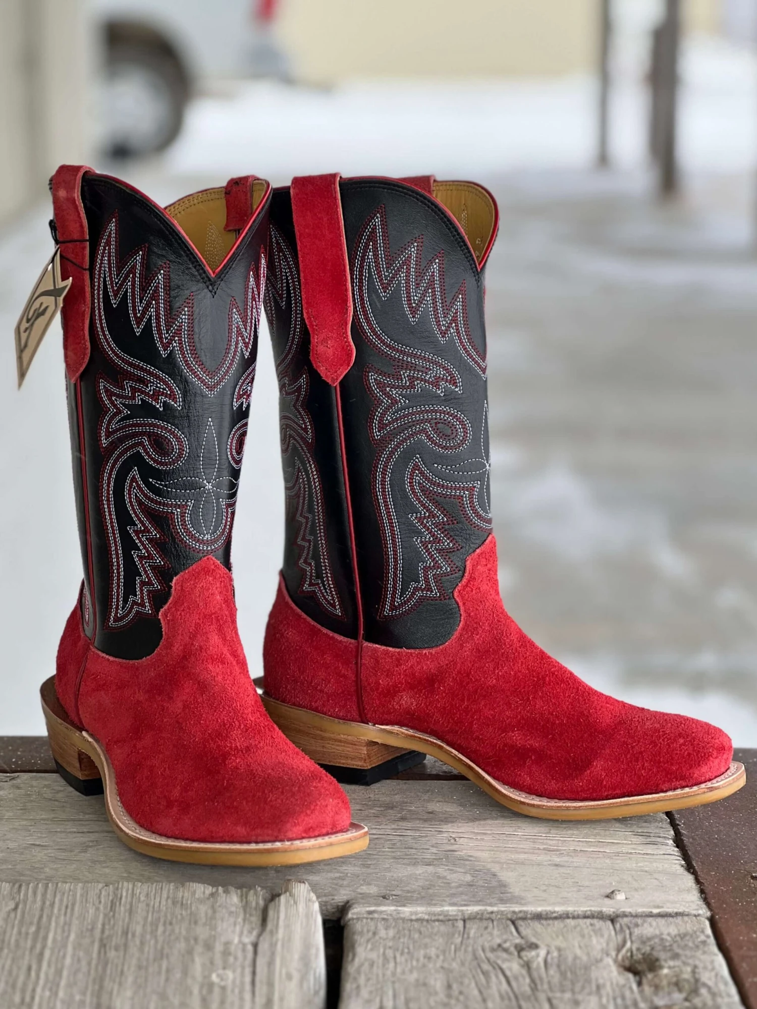 Fenoglio Boot Co. | Red Arizona Roughout Boot