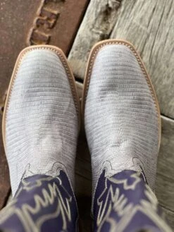 Fenoglio Boot Co. | Grey Vintage Lizard Boot -Western Cowboy Equipment Shop IMG 8292 1