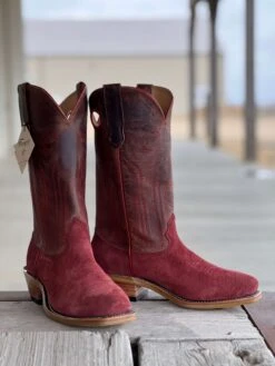 Fenoglio Boot Co. | Burgundy Roughout Boot