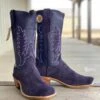 Fenoglio Boot Co. | Electric Purple Roughout Boot -Western Cowboy Equipment Shop IMG 8936