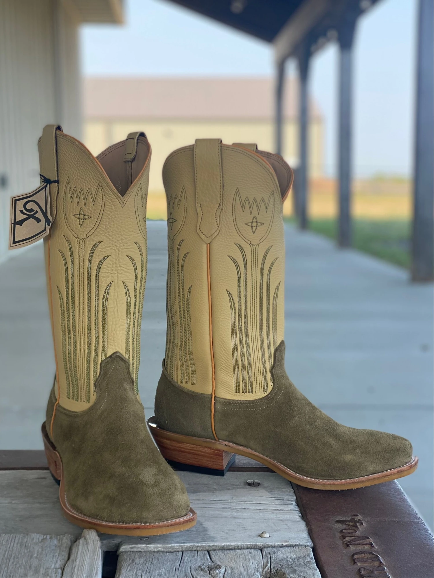 Fenoglio Boot Co. | Olive Arizona Rough Out Boot 3 Fenoglio Boot Co. | Olive Arizona Rough Out Boot