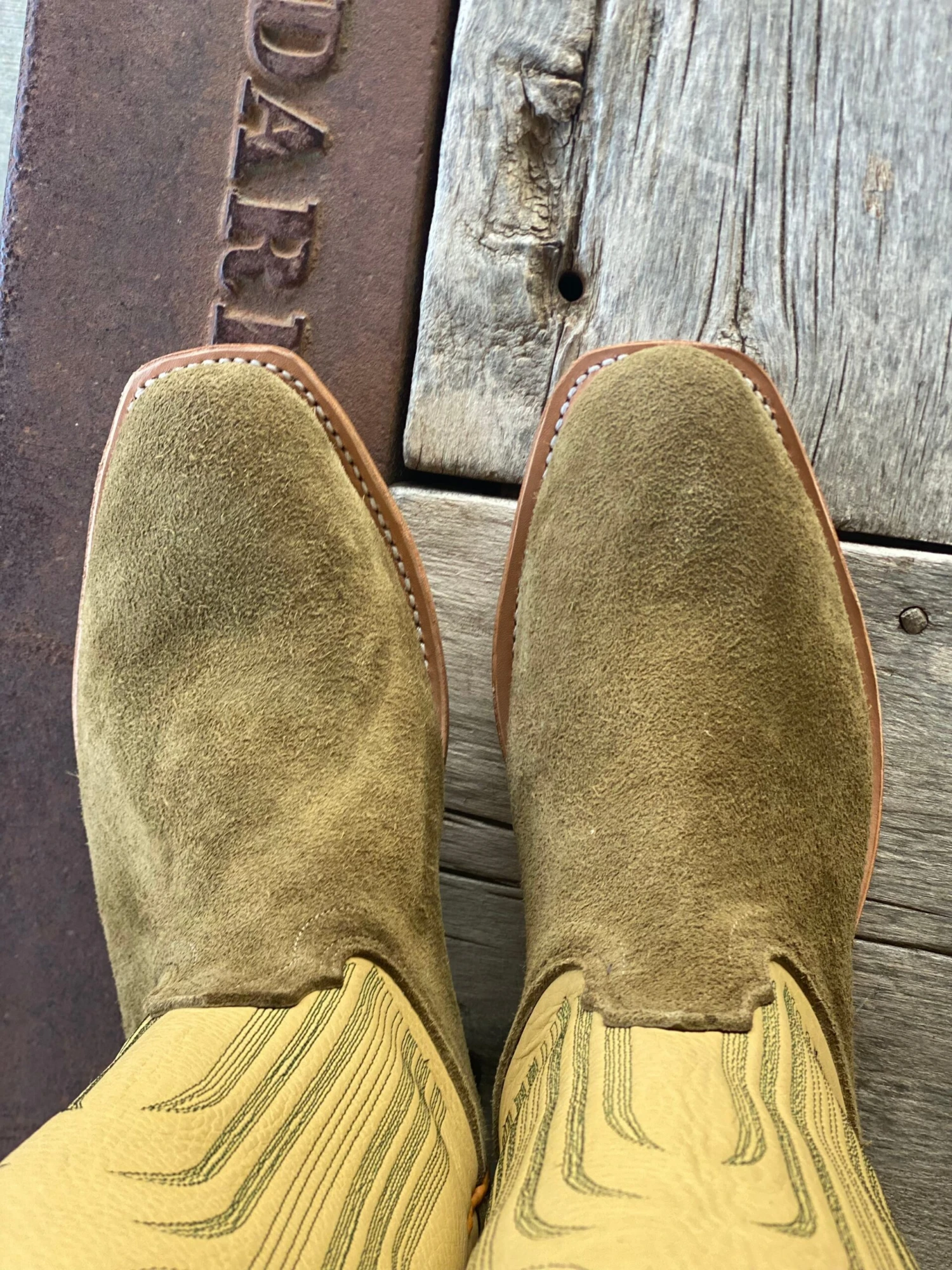 Fenoglio Boot Co. | Olive Arizona Rough Out Boot 5 Fenoglio Boot Co. | Olive Arizona Rough Out Boot - Image 3