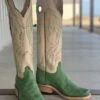 Olathe Boot Co. | Olive Buffed Elephant Tall Top Boot
