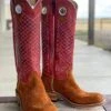 Olathe Boot Co. | Rust Crazy Horse Roughout Boot -Western Cowboy Equipment Shop IMG 7959 2