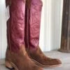 Olathe Boot Co. | Latte & Bacon/Sangria Luster Boot -Western Cowboy Equipment Shop IMG 9513