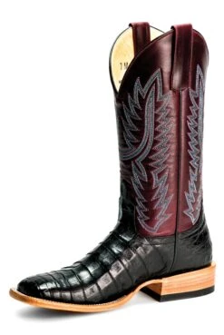 Macie Bean Top Hand | Black Caiman Belly Ladies Boot
