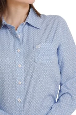 Cinch | Ladies Lilac Print Arenaflex Shirt -Western Cowboy Equipment Shop MSW9163013 3