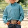 Cinch | Boys Blue Arenaflex Print LS Shirt -Western Cowboy Equipment Shop MTW7060280 1