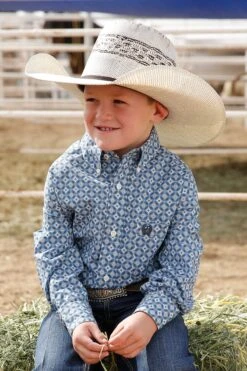 Cinch | Boys Multi Print LS Shirt