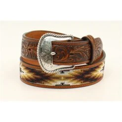 Nocona | Brown Burgundy/Multi Beaded Belt