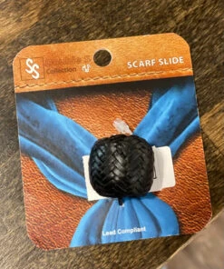 MF Rawhide Scarf Slide Black