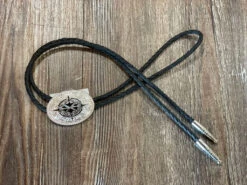 MF Silver & Black Oval Bolo