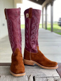 Olathe Boot Co. | Tan Elk Roughout Ladies