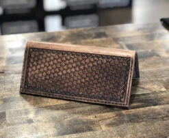 Cedar Ridge Leather | Hand Stamped Leather Checkbook Cover -Western Cowboy Equipment Shop UNADJUSTEDNONRAW thumb 4f