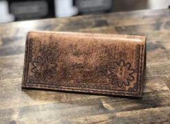 Cedar Ridge Leather | Hand Stamped Leather Checkbook Cover -Western Cowboy Equipment Shop UNADJUSTEDNONRAW thumb 50