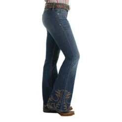 Cinch Cruel Denim | Slim Fit Hannah Boot Stitch Embroidered Flare Leg Jeans
