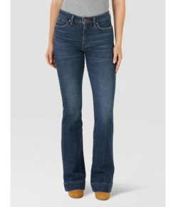 Wrangler | Retro Green Jean - Sara High Rise Trouser