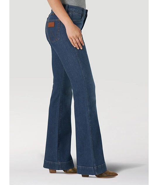 Wrangler | Retro Green Jean - Yasmin High Rise Trouser